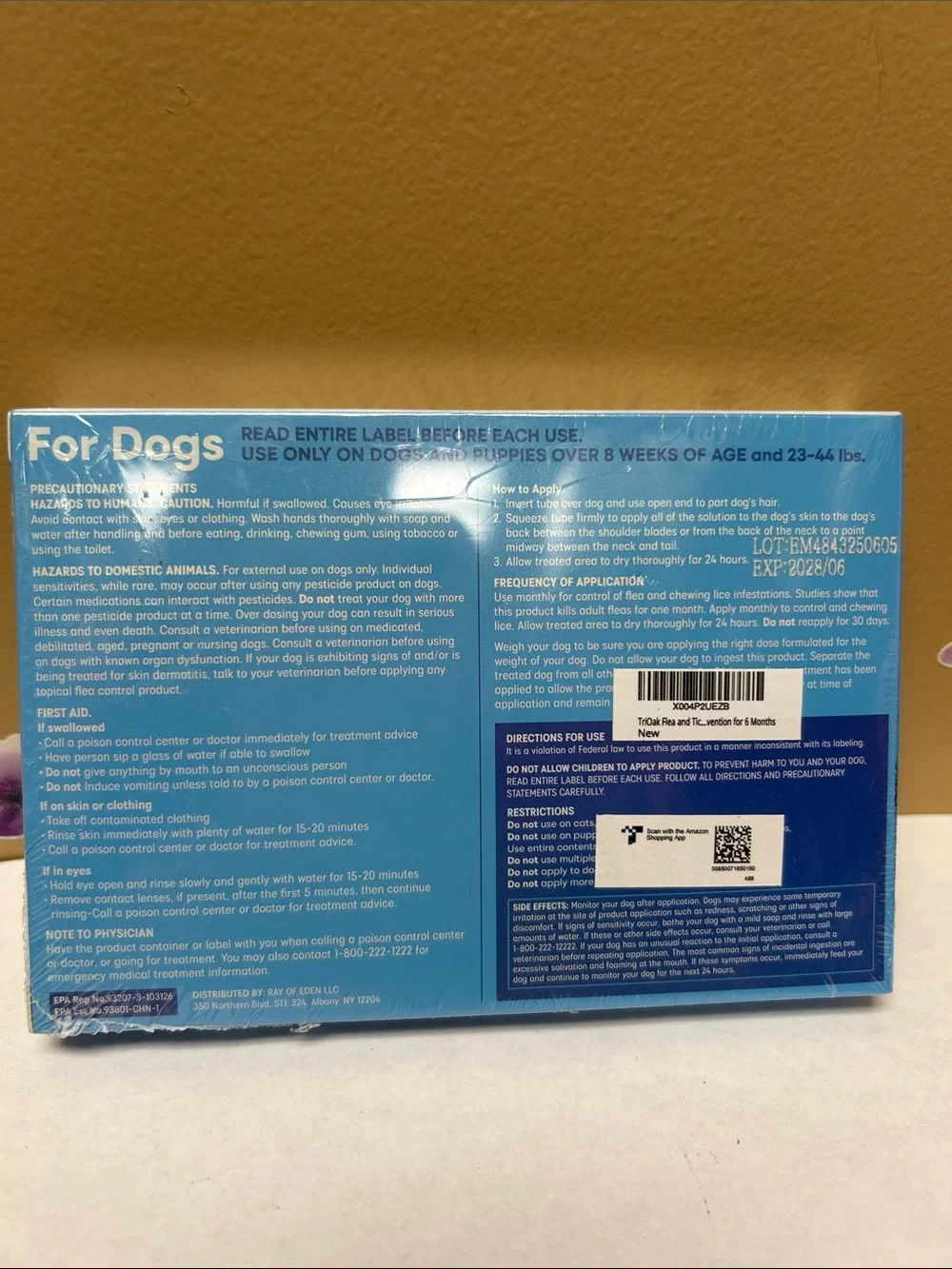 Flea & Tick Topical for Dogs - 6 months (Medium 23-44 lbs)